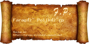 Faragó Polikárp névjegykártya